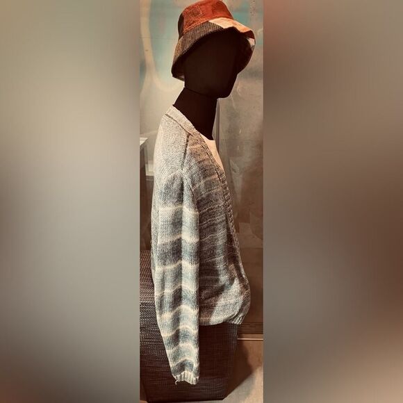 Paul & Shark Sweater - Greg Lauren Blue Sweater - Size Medium - Wool Cardigan - - Picture 9 of 9